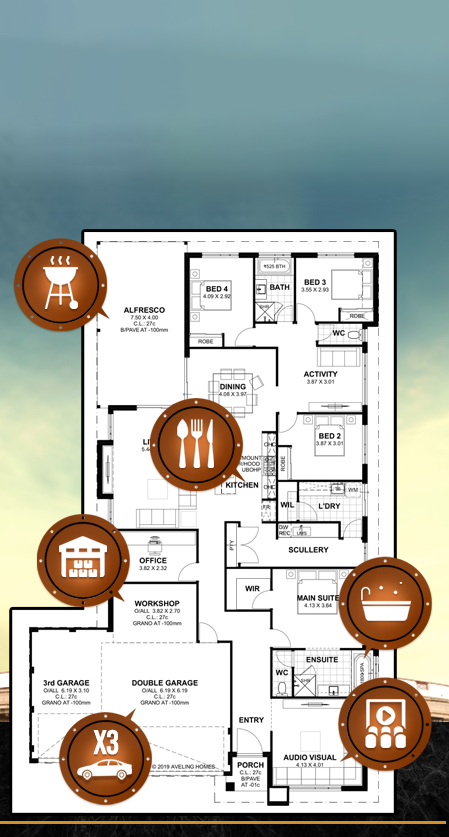 The Titan A Home Of Epic Proportions New Builders Perth House And Land Packages Aveling Homes Aveling Homes, 3 Car Garage House Plans Australia