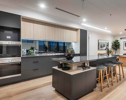 newly built kitchen by Aveling Homes in Perth